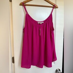 LOFT Fuchsia Spaghetti Strap Tank Top